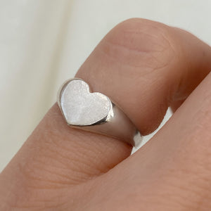 Heart of Silver Signet | Recycled Sterling Silver