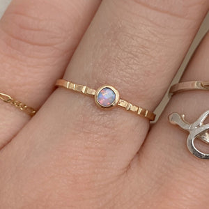 Opal Stacker | Recycled 14k Gold
