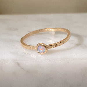 Opal Stacker | Recycled 14k Gold