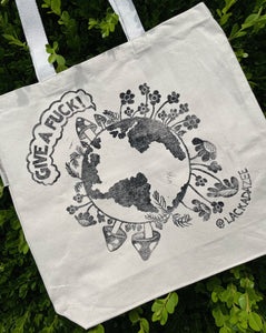 Give a Fuck about the Earth Organic Cotton Tote Bag