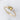 Three Stone Ring with a Blue/Yellow Parti Sapphire and two diamond accents