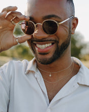 Load image into Gallery viewer, smiling-man-in-glasses-wearing-rings-and-layered-necklaces