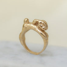 Load image into Gallery viewer, 14k-Gold-Leaping-Bunny-Ring