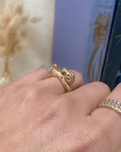 Load image into Gallery viewer, recycled-14k-gold-leaping-bunny-ring