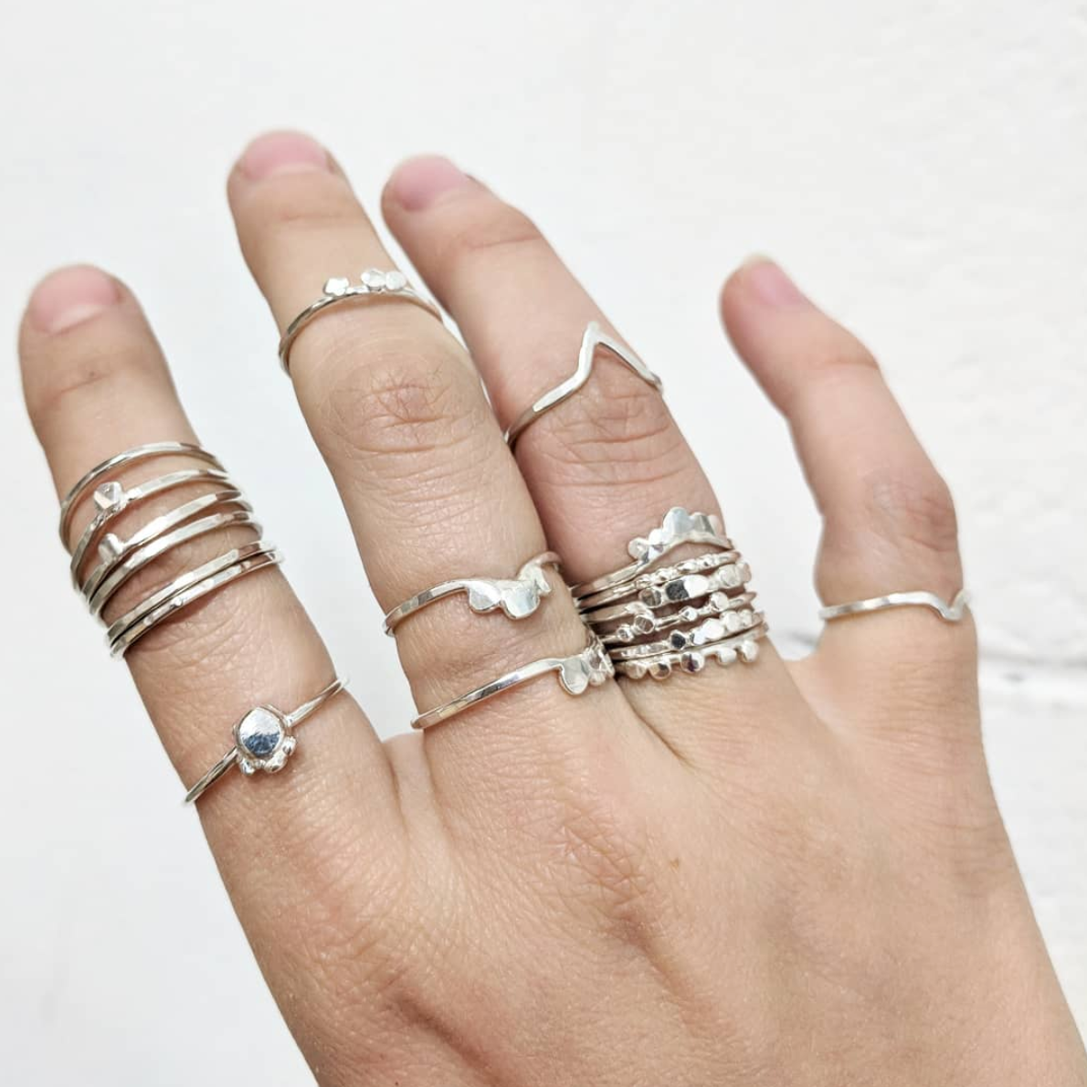 Stackable sterling silver rings for women deals
