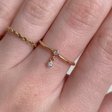 Load image into Gallery viewer, Diamond Charm Ring | Recycled 14k Gold