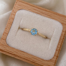 Load image into Gallery viewer, Aquamarine Mini Pi | Recycled 14k Gold