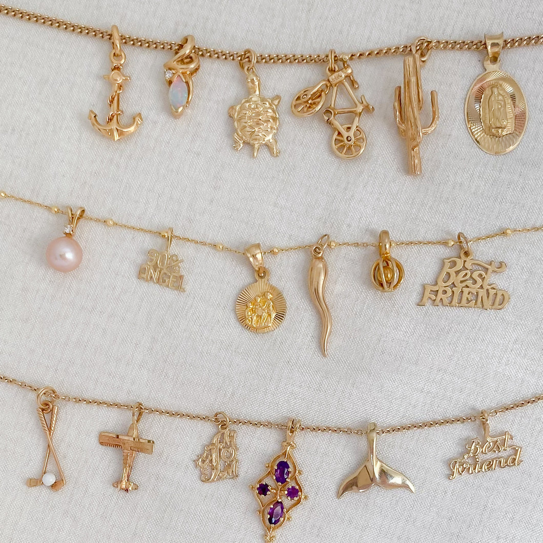 Vintage Charm Batch | 10-18k Gold and Sterling Silver