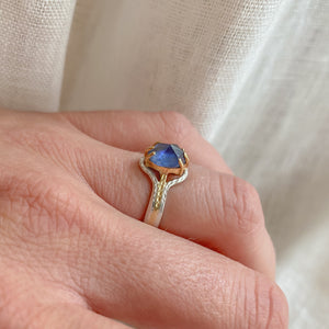 Mix & Mingle Ring | 14k & Silver Sapphire