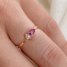 Load image into Gallery viewer, Ruby Rosecut Ring | Recycled 14k Gold
