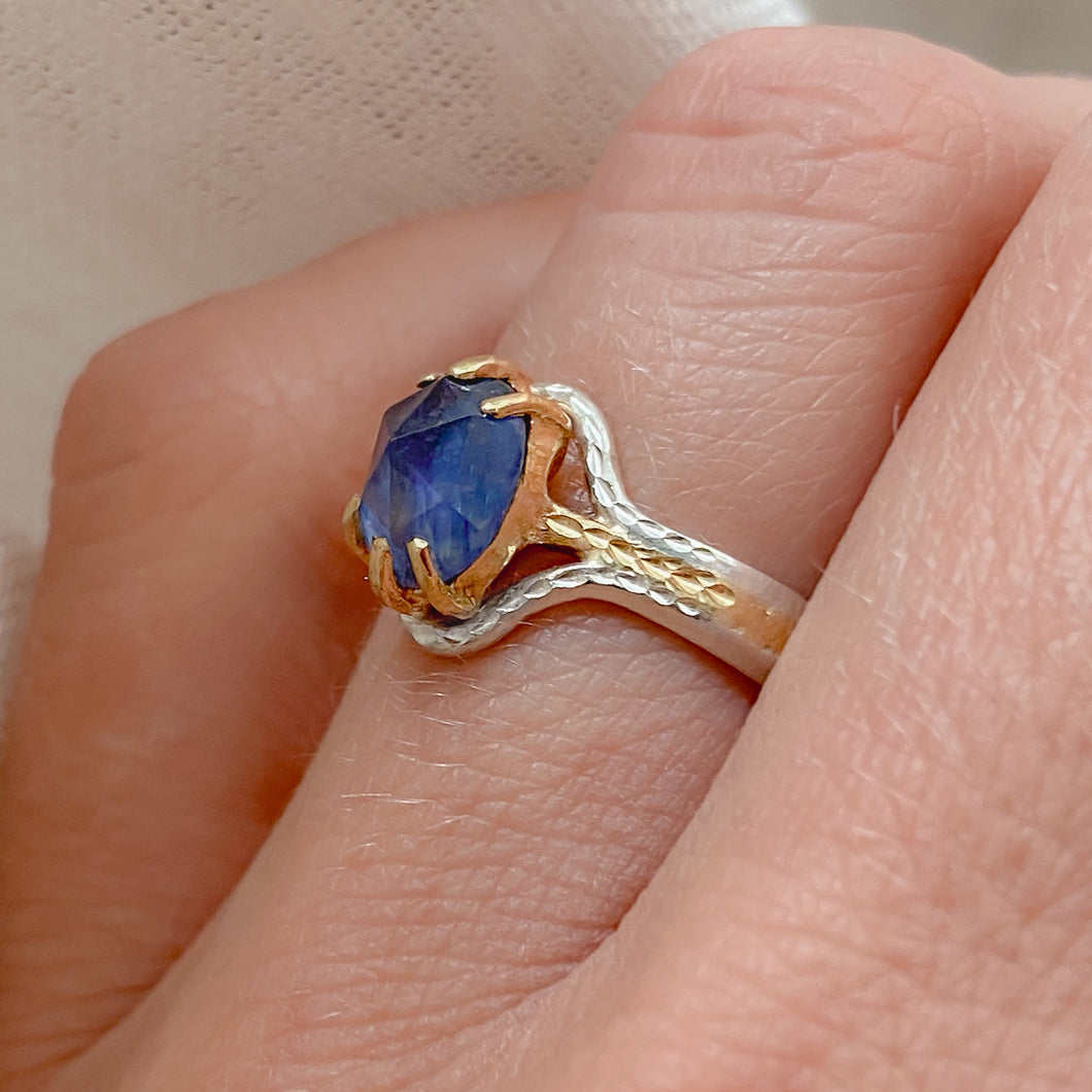 Mix & Mingle Ring | 14k & Silver Sapphire