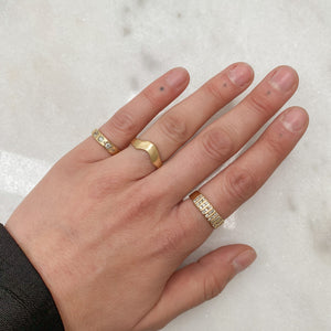 Curved Wide Band | Recycled 14k Gold