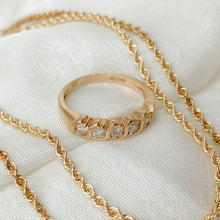 Load image into Gallery viewer, Vintage Diamond Wave Ring | 14k Gold