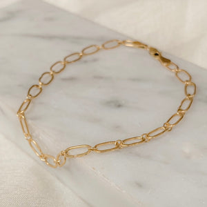 Jelly Bean Bracelet | Recycled 14k Gold