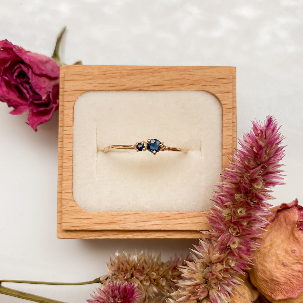 Dew Drop Sapphire Ring | Recycled 14k Gold