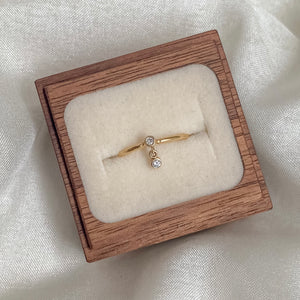 Diamond Charm Ring | Recycled 14k Gold