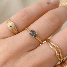 Load image into Gallery viewer, Jet Setting Sapphire Ring | Recycled 14k Gold