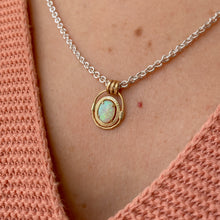 Load image into Gallery viewer, Reworked-Vintage-Oval-Opal-Pendant-set-in-14k-yellow-gold