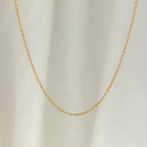 1mm Cable Chain Necklace | Recycled 14k Gold