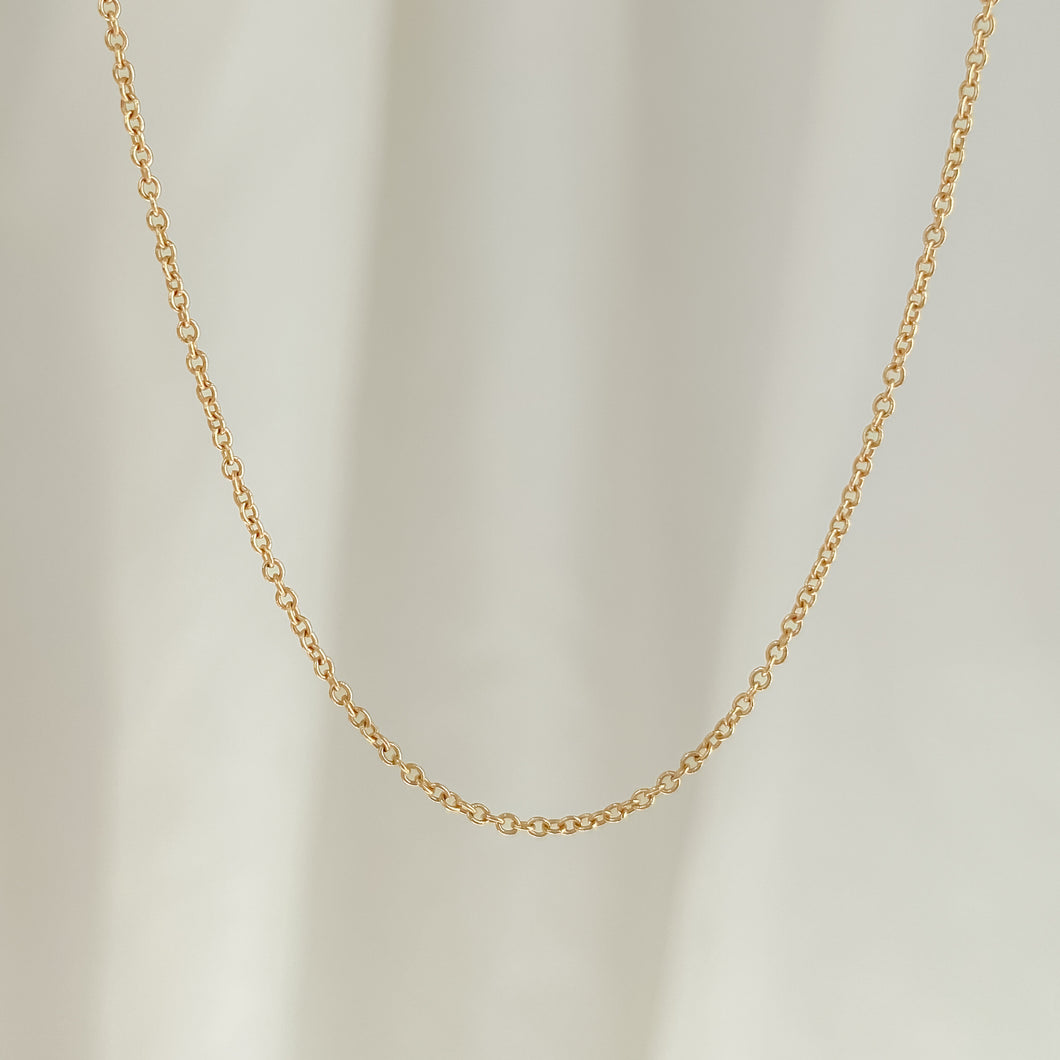 1mm Cable Chain Necklace | Recycled 14k Gold