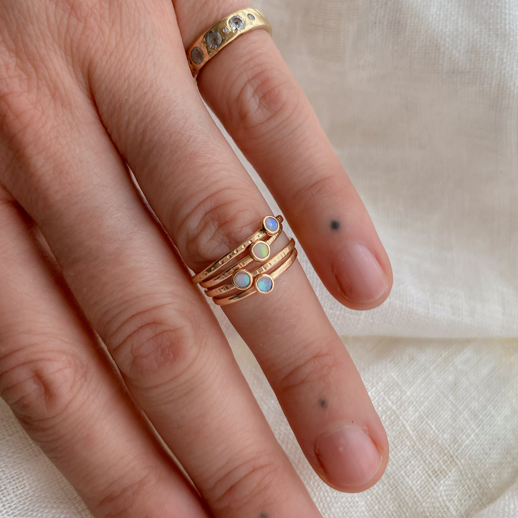 Opal Stacking Ring | Recycled 14k Gold