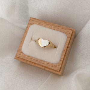 Heart of Gold Signet | Recycled 14k Gold