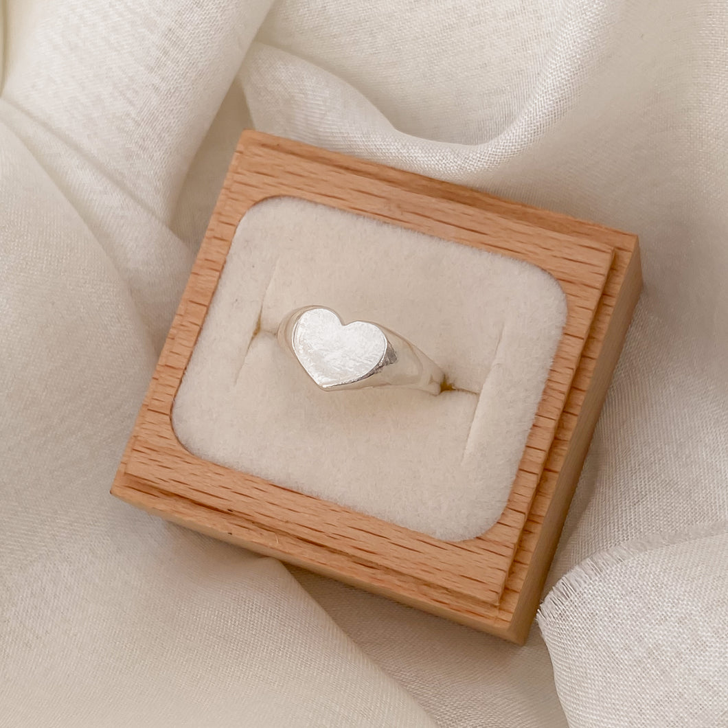 Heart of Silver Signet | Recycled Sterling Silver