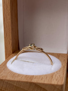 Sapphire & Diamond Ring | Recycled 14k Gold