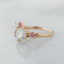 Load image into Gallery viewer, Custom Petal Cluster Ring | 14k Diamond &amp; Sapphires