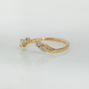 Split Pea Ring | 14k White Diamond