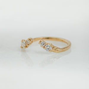 Split Pea Ring | 14k White Diamond