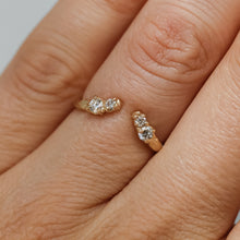 Load image into Gallery viewer, Split Pea Ring | 14k White Diamond