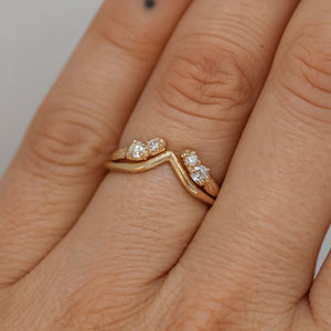 Split Pea Ring | 14k White Diamond