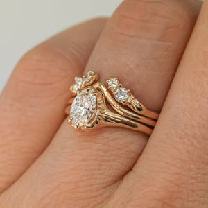 Split Pea Ring | 14k White Diamond