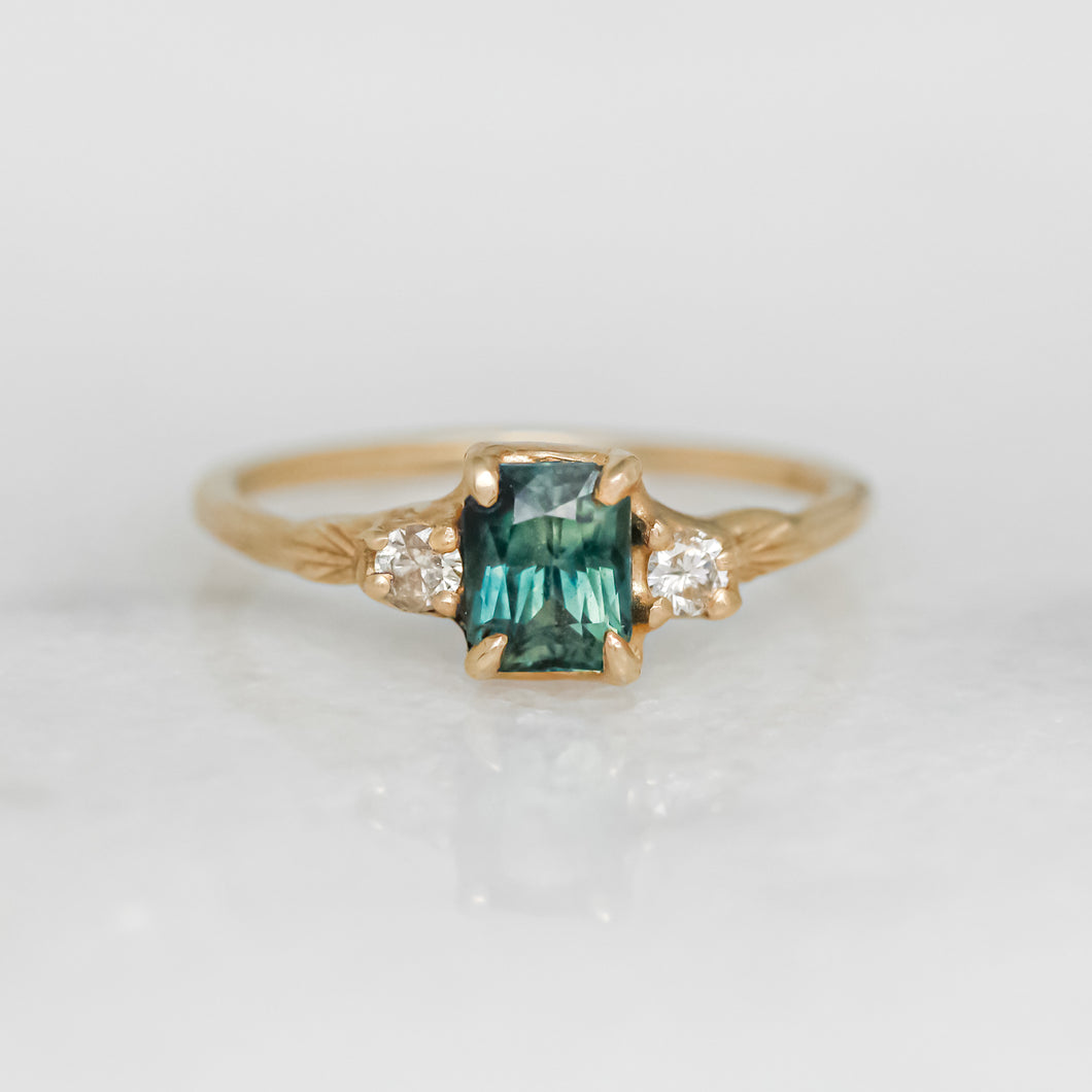 Emerald City Ring | 14k Montana Sapphire