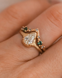 Gumdrop Ring | 14k White Diamond
