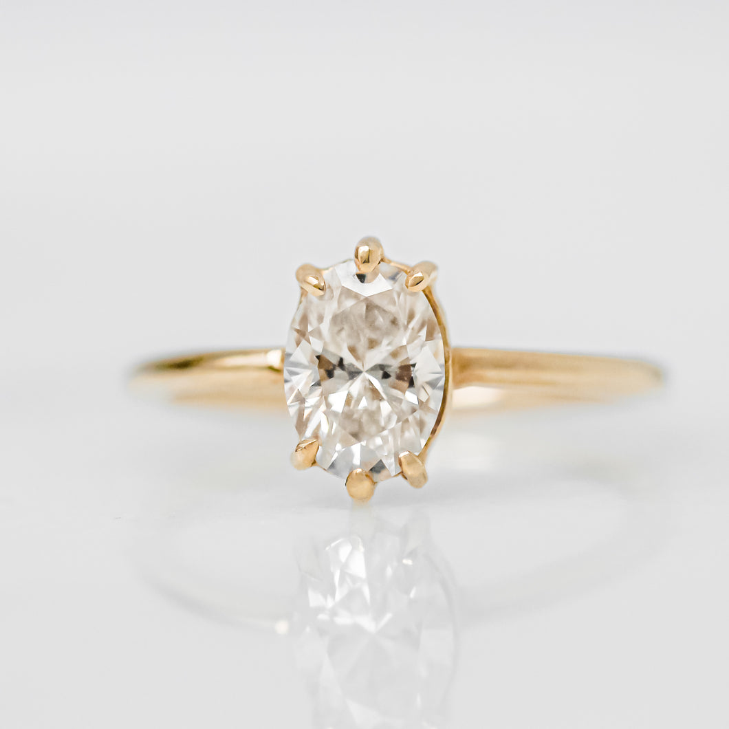 Hidden Gem Solitaire | Recycled 14k Gold