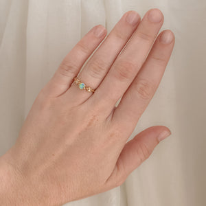 Suncatcher Ring | 14k Opal Moissanite
