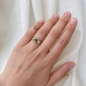 Stormy Night Signet | 14k Diamonds