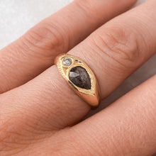 Load image into Gallery viewer, Stormy Night Signet | 14k Diamonds