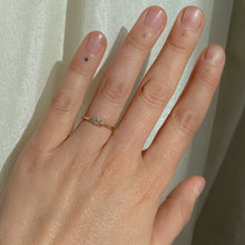 Load image into Gallery viewer, Sweetart Ring | 14k Aquamarine &amp; Moissanite