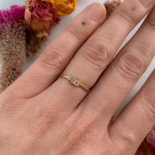 Load image into Gallery viewer, Sweetart Ring | 14k Aquamarine &amp; Moissanite