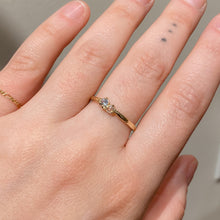 Load image into Gallery viewer, Sweetart Ring | 14k Aquamarine &amp; Moissanite