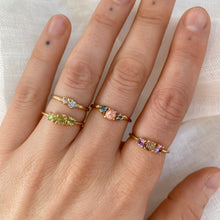 Load image into Gallery viewer, Sweetart Ring | 14k Aquamarine &amp; Moissanite