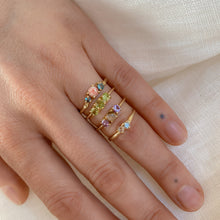 Load image into Gallery viewer, Sweetart Ring | 14k Aquamarine &amp; Moissanite