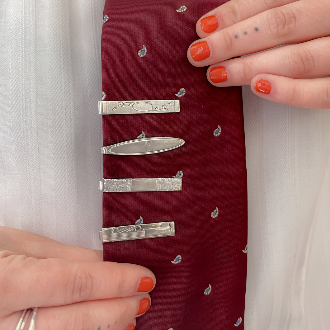 Vintage Tie Clips | Sterling Silver