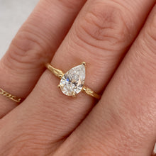 Load image into Gallery viewer, Pear Diamond Solitaire | Recycled 14k Gold