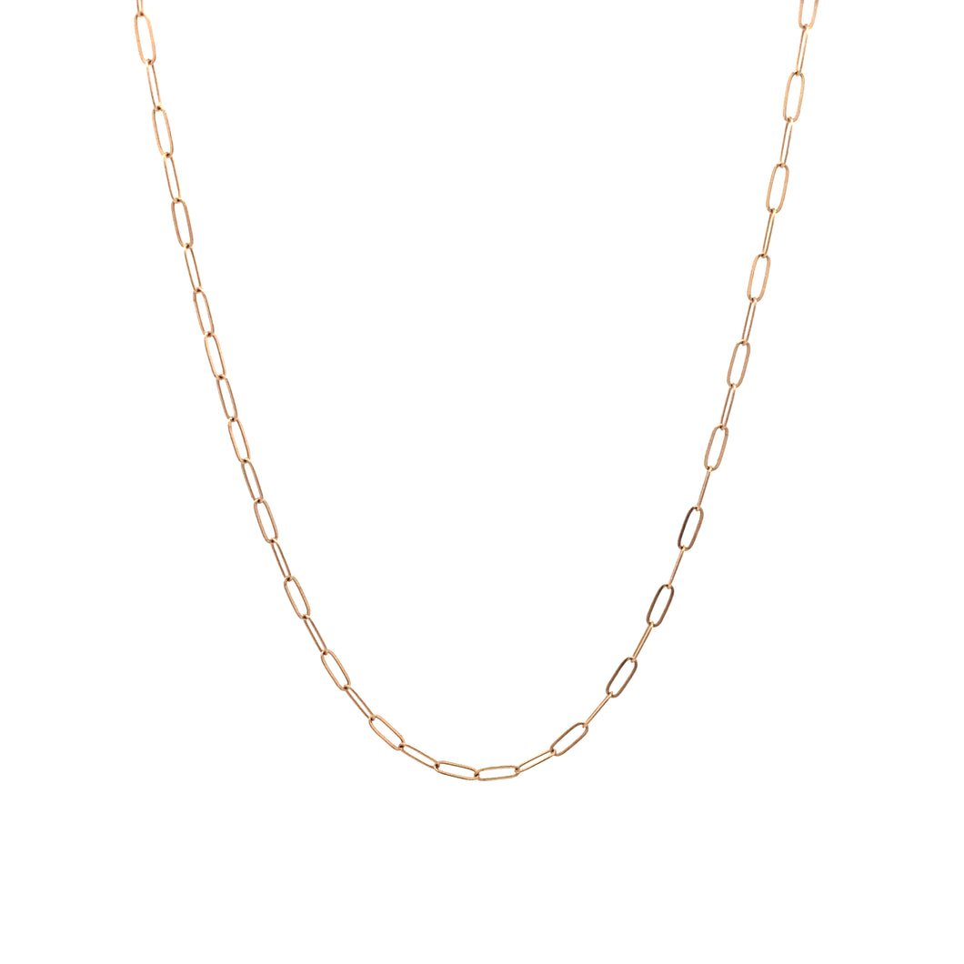 Paperclip Chain Necklace | Recycled 14k Gold