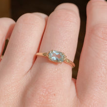 Load image into Gallery viewer, Aquamarine Ovalescent Ring | Recycled 14k Gold