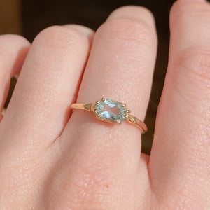 Aquamarine Ovalescent Ring | Recycled 14k Gold
